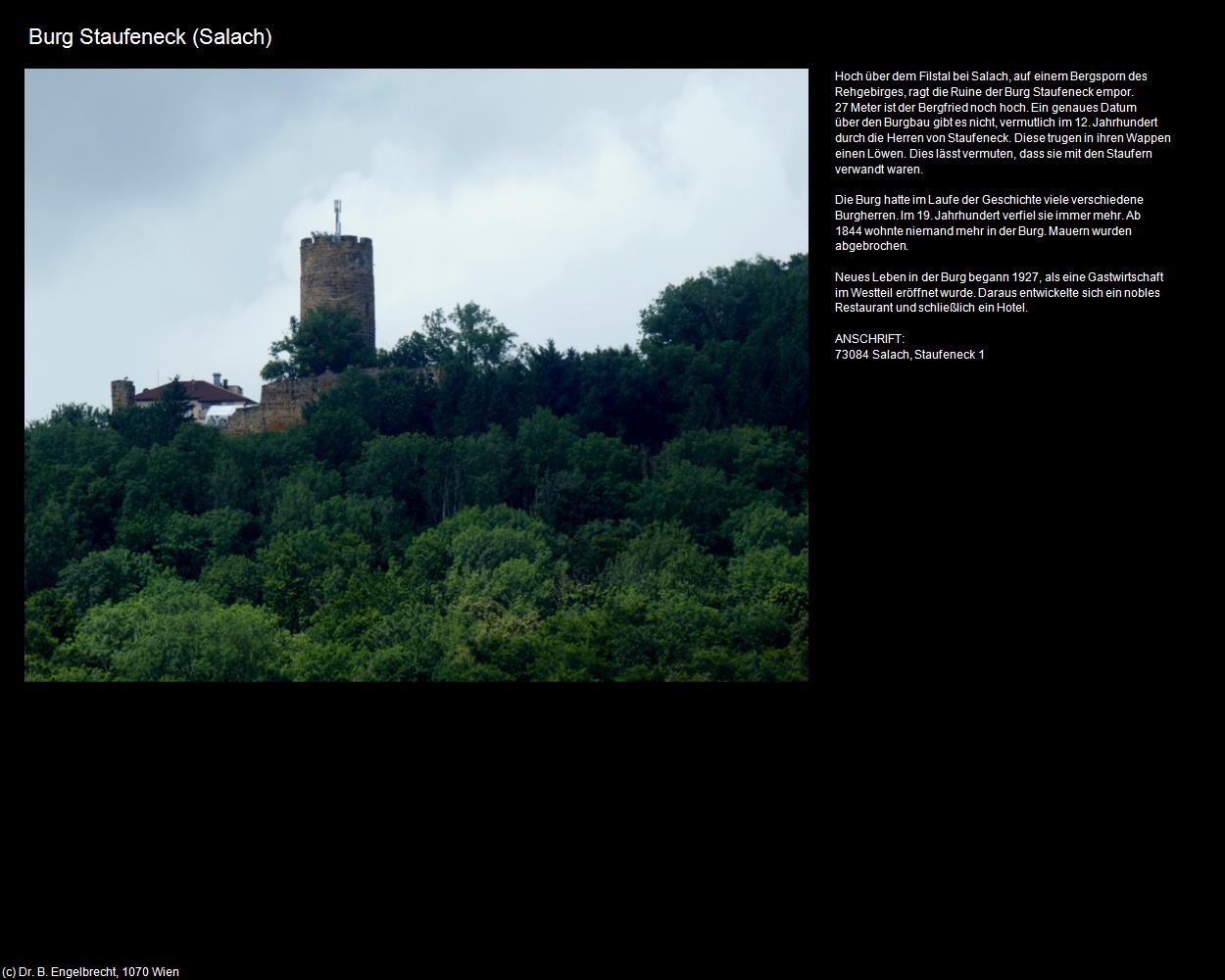 Burgruine Staufeneck (Salach) in Kulturatlas-BADEN-WÜRTTEMBERG