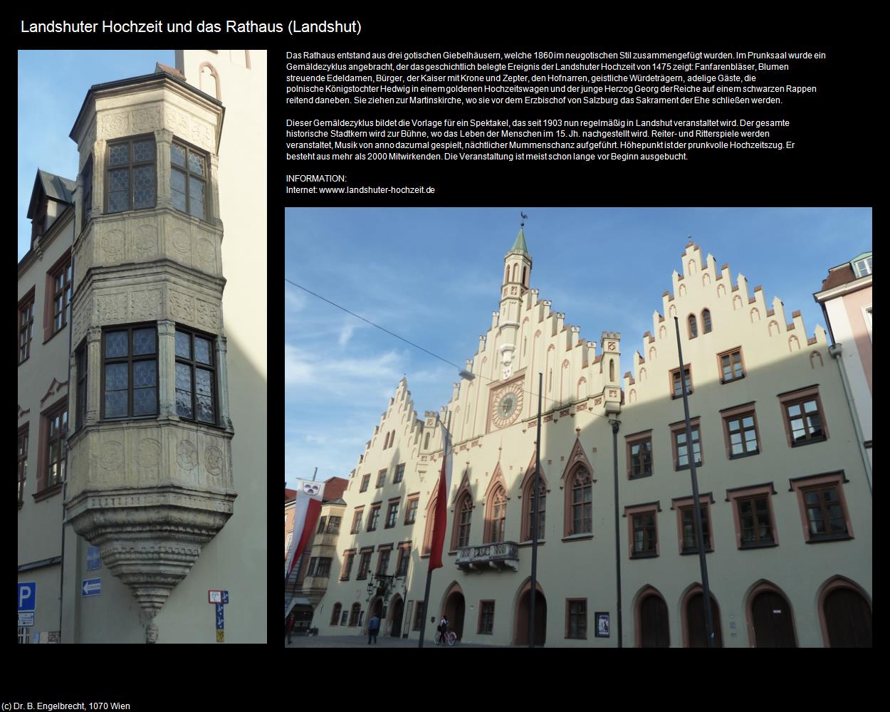 Landshuter Hochzeit und das Rathaus  (Landshut) in Kulturatlas-BAYERN