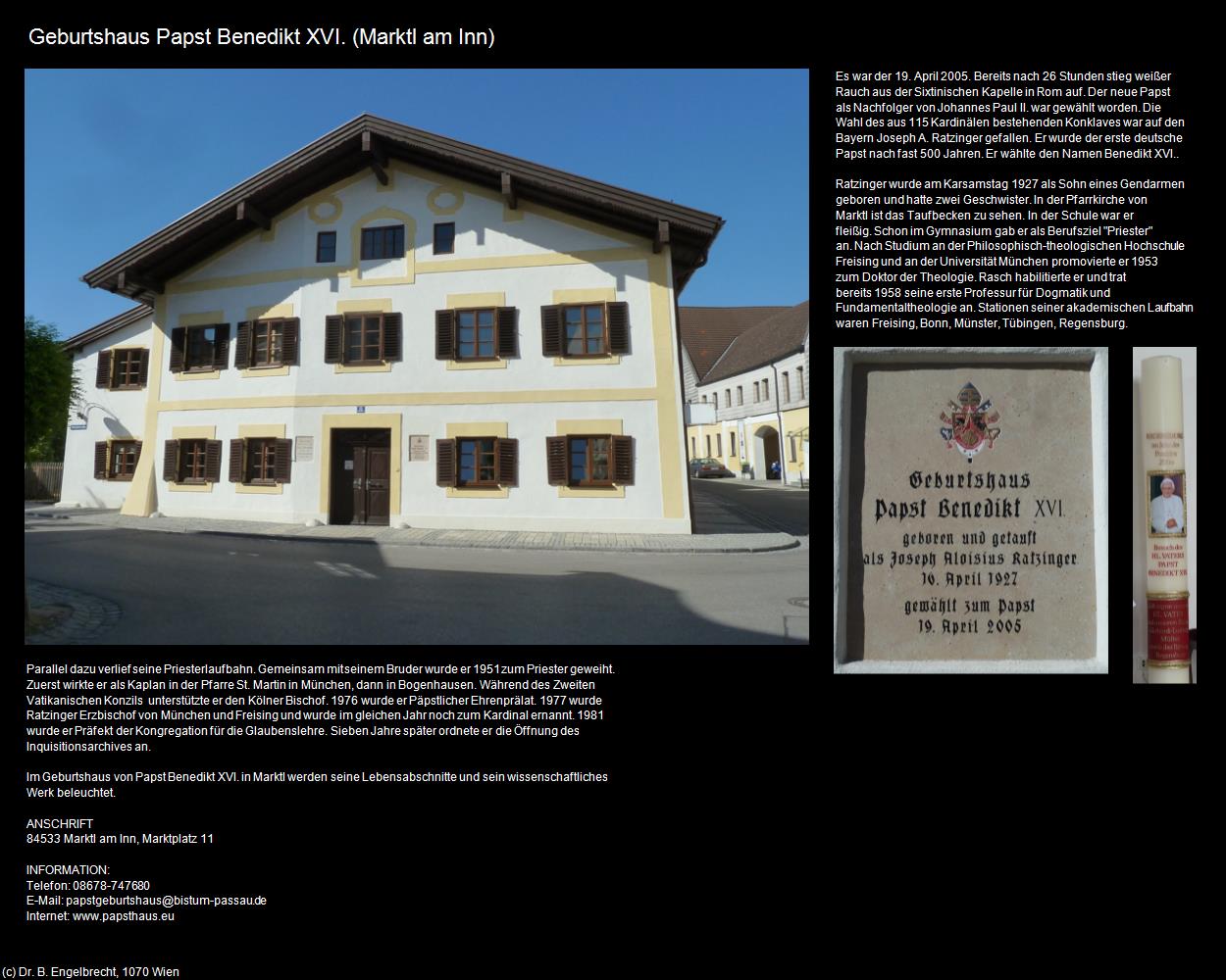 Geburtshaus Papst Benedikt XVI. (Marktl am Inn) in Kulturatlas-BAYERN