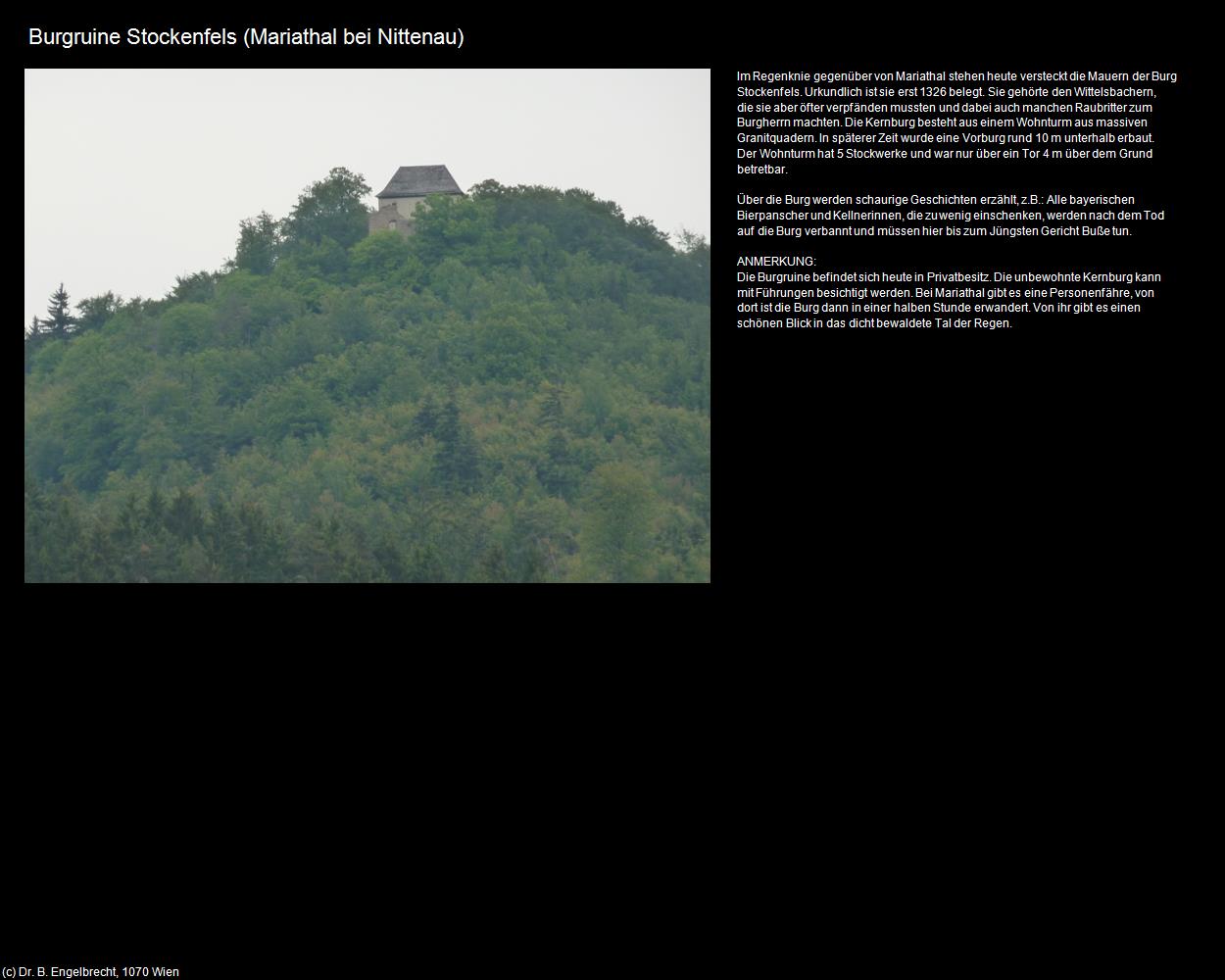 Burgruine Stockenfels (Mariathal) (Nittenau) in Kulturatlas-BAYERN
