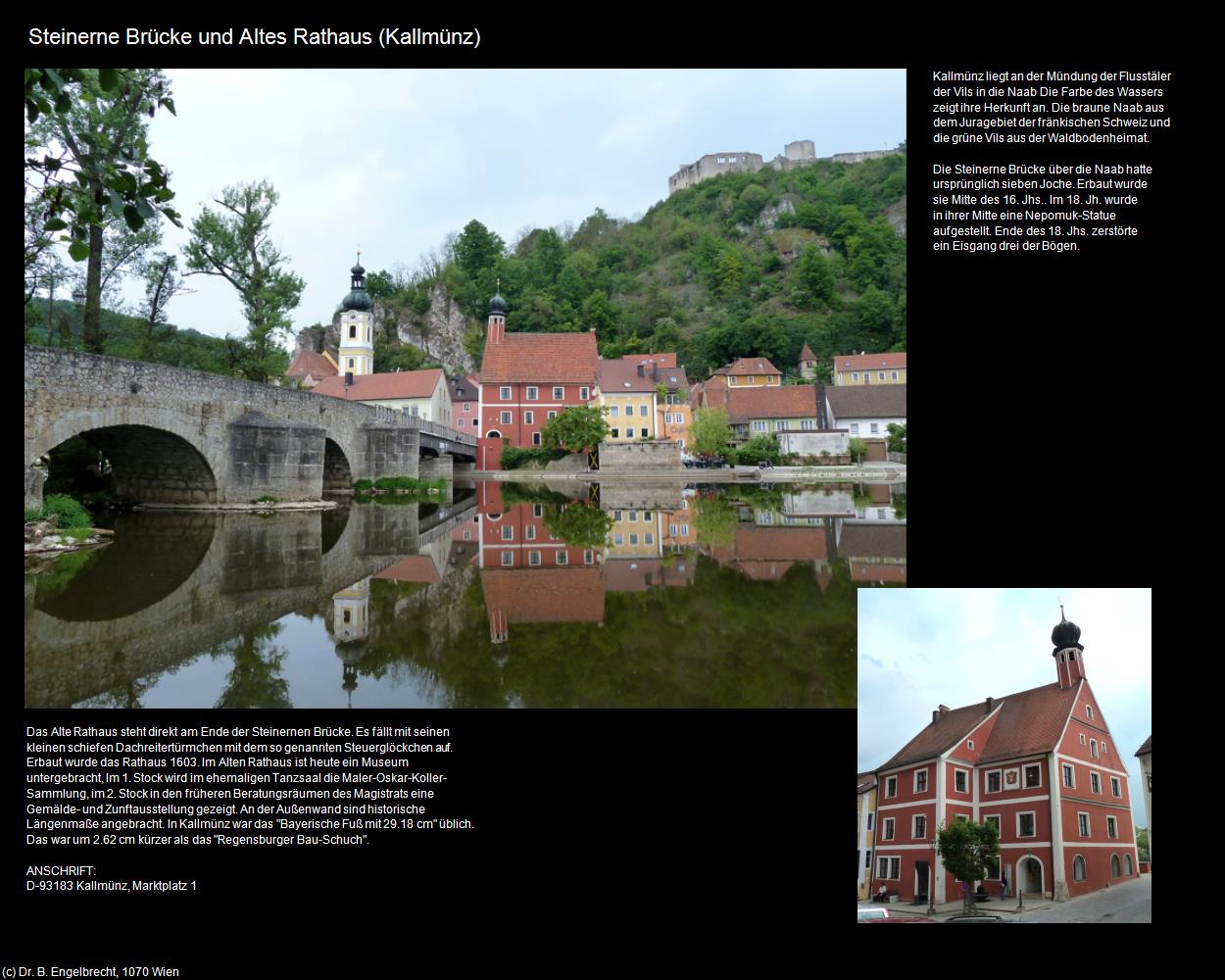 Steinerne Brücke und Altes Rathaus (Kallmünz) in Kulturatlas-BAYERN