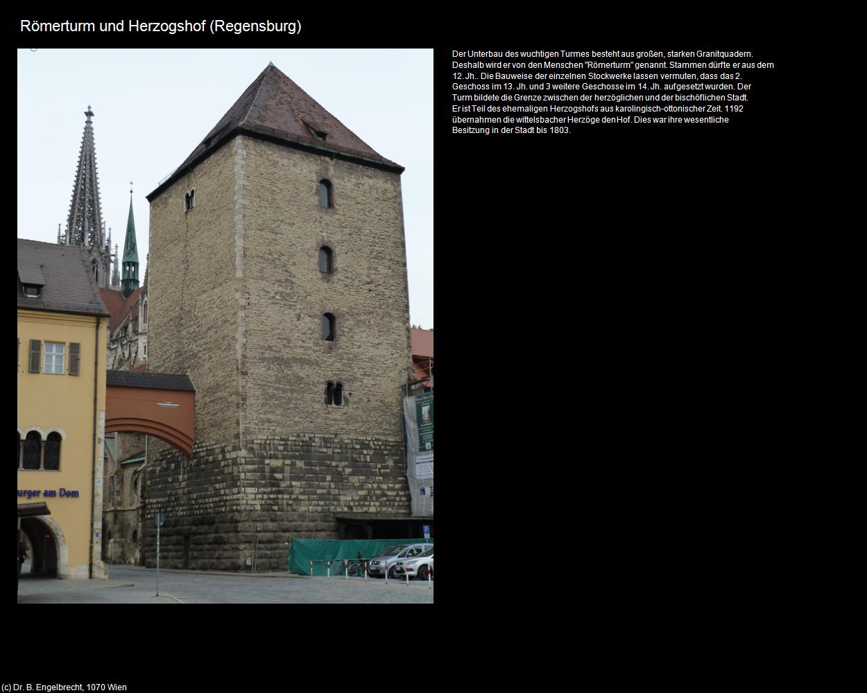 Römerturm und Herzogshof   (Regensburg) in Kulturatlas-BAYERN