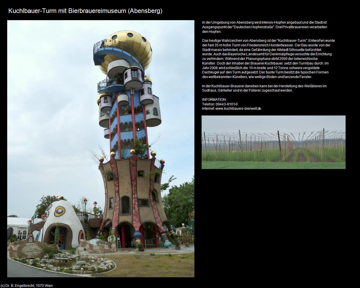 Kuchlbauer-Turm mit Bierbrauereimuseum (Abensberg) in Kulturatlas-BAYERN