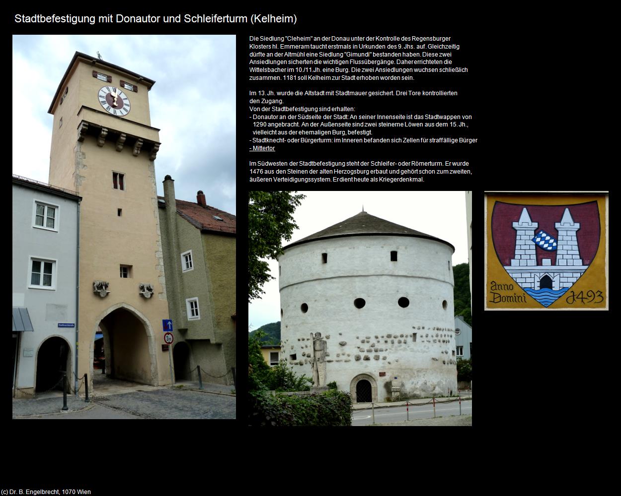 Stadtbefestigung mit Donautor und Schleiferturm  (Kelheim) in Kulturatlas-BAYERN(c)B.Engelbrecht