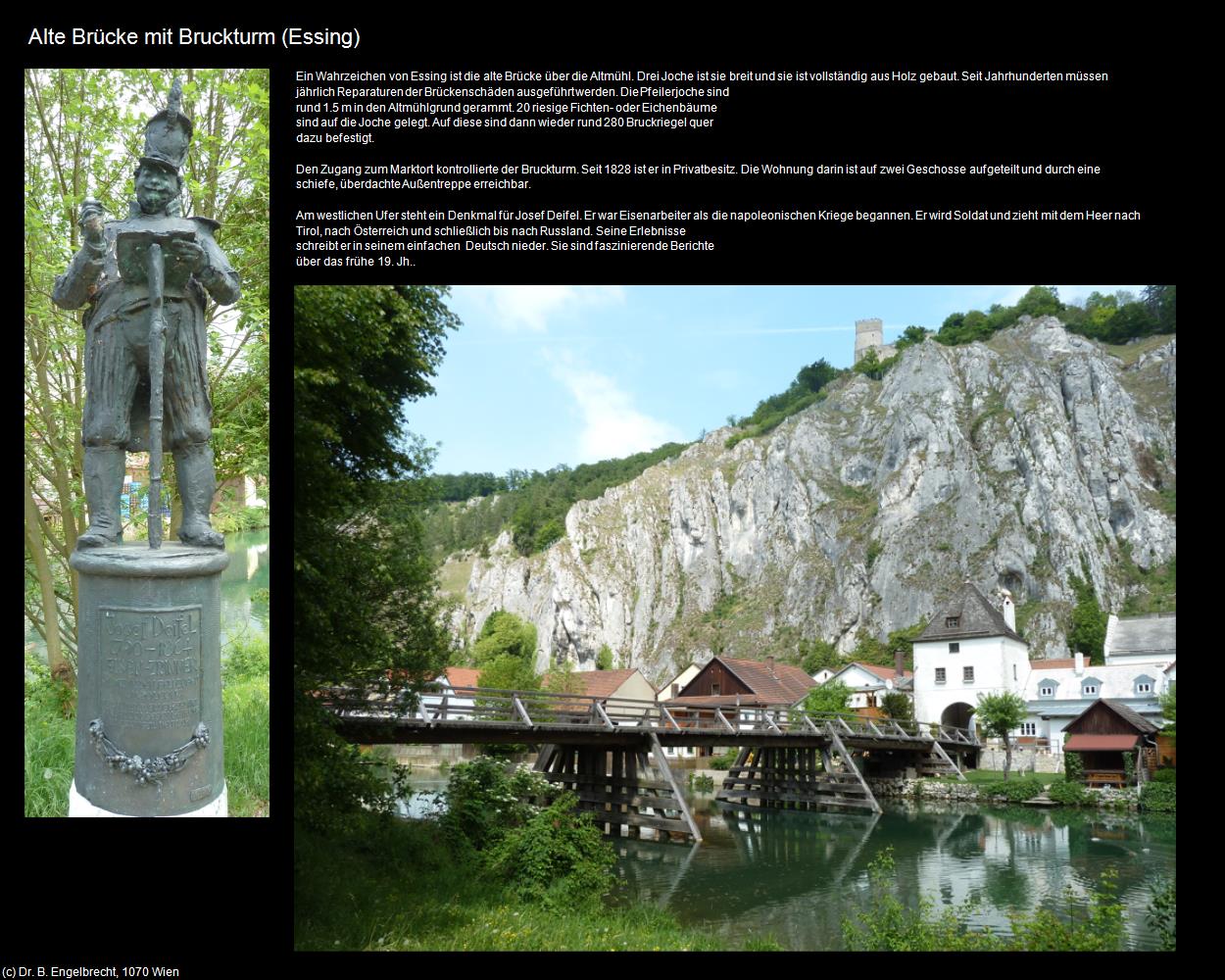 Alte Brücke mit Bruckturm (Essing) in Kulturatlas-BAYERN