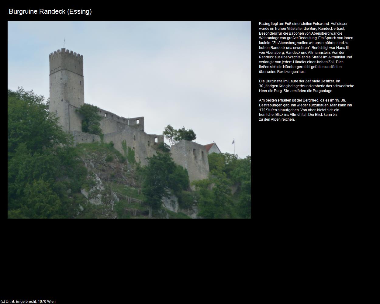 Burgruine Randeck  (Essing) in Kulturatlas-BAYERN