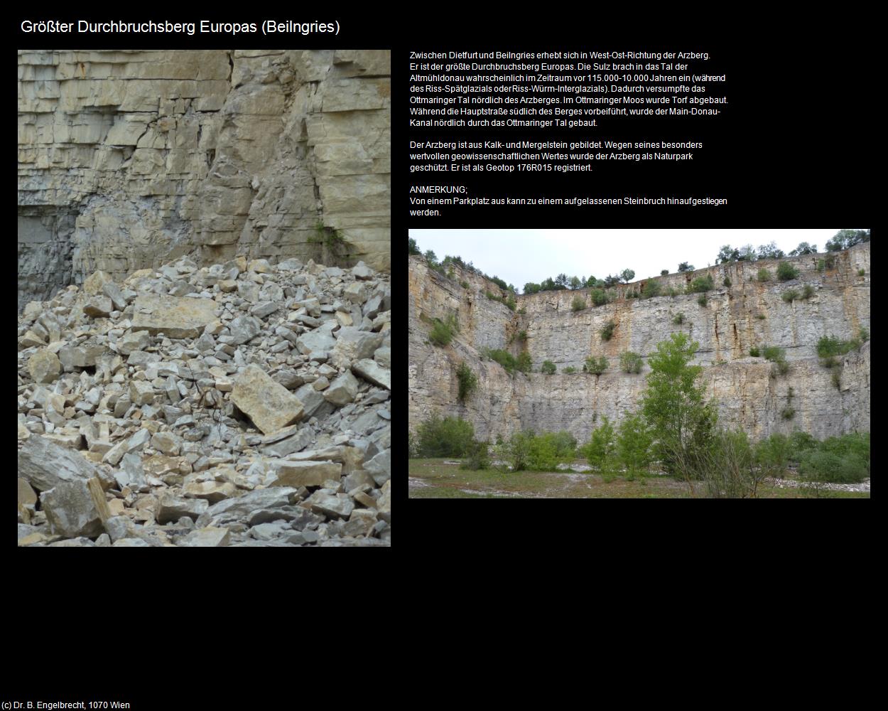 Größter Durchbruchsberg Europas  (Beilngries) in Kulturatlas-BAYERN