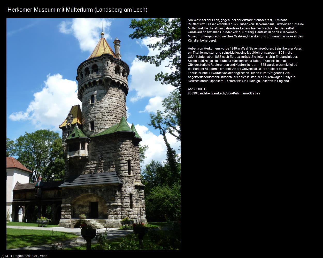 Herkomer-Museum mit Mutterturm  (Landsberg am Lech) in Kulturatlas-BAYERN