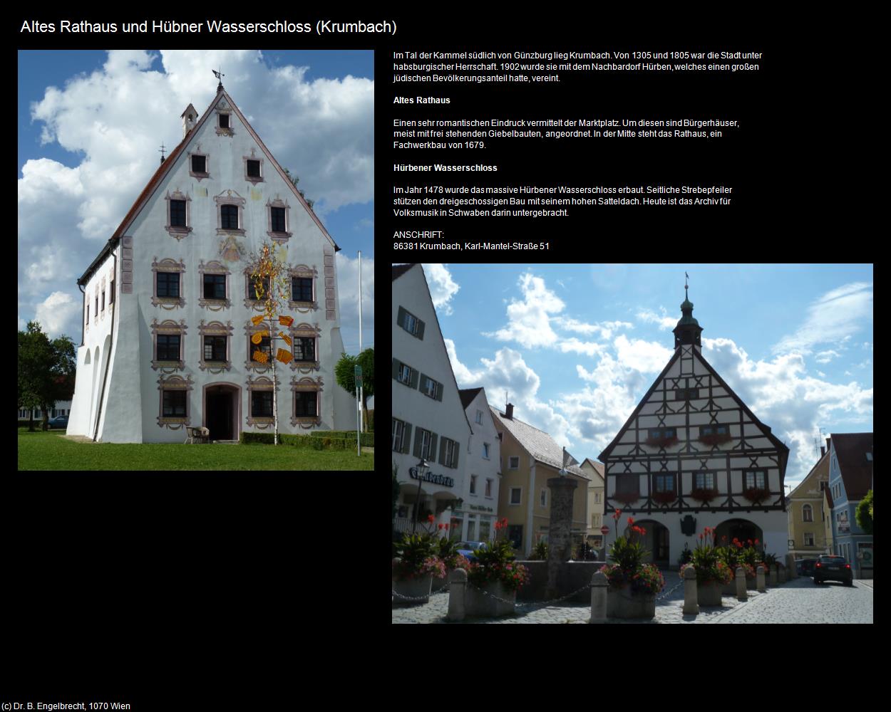 Altes Rathaus und Hübner Wasserschloss (Krumbach in Schwaben) in Kulturatlas-BAYERN