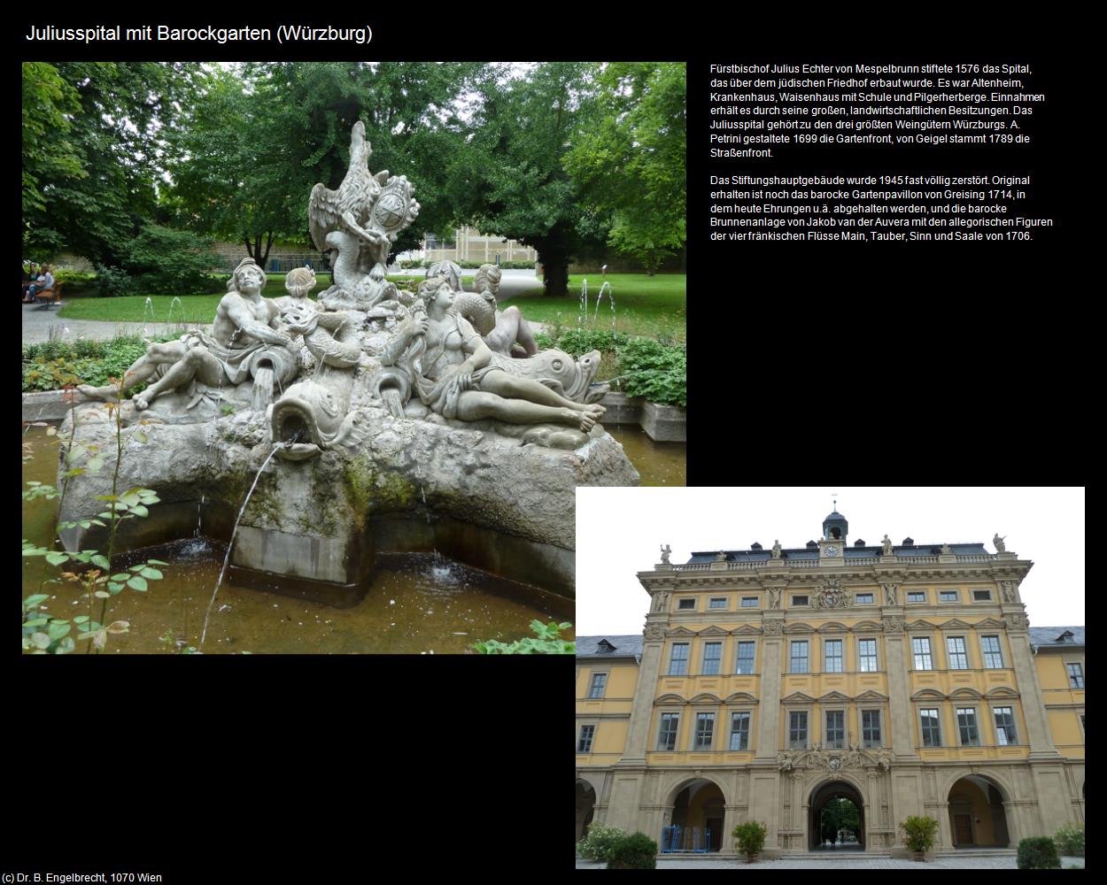 Juliusspital mit Barockgarten (Würzburg) in Kulturatlas-BAYERN