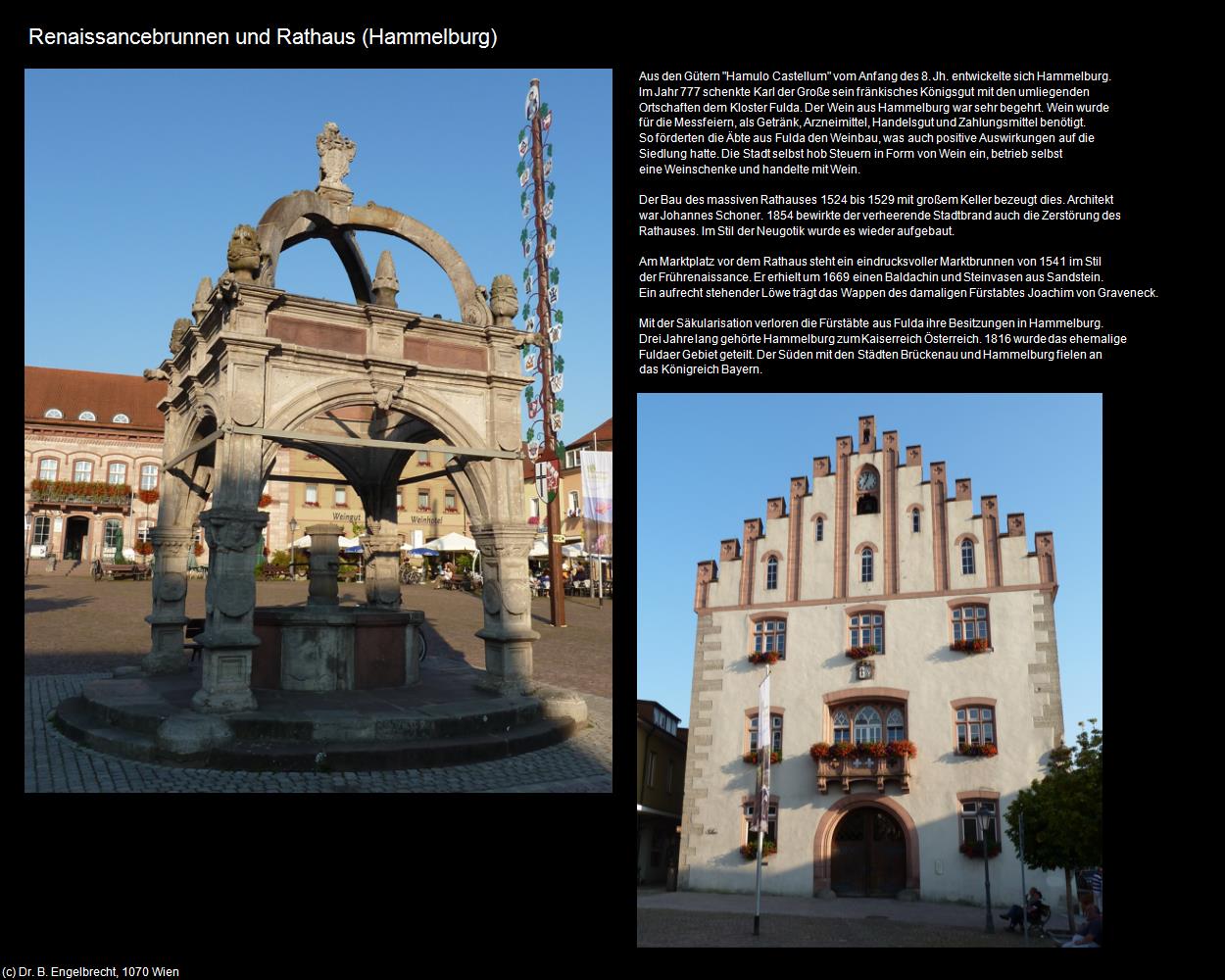 Renaissancebrunnen und Rathaus (Hammelburg  ) in Kulturatlas-BAYERN