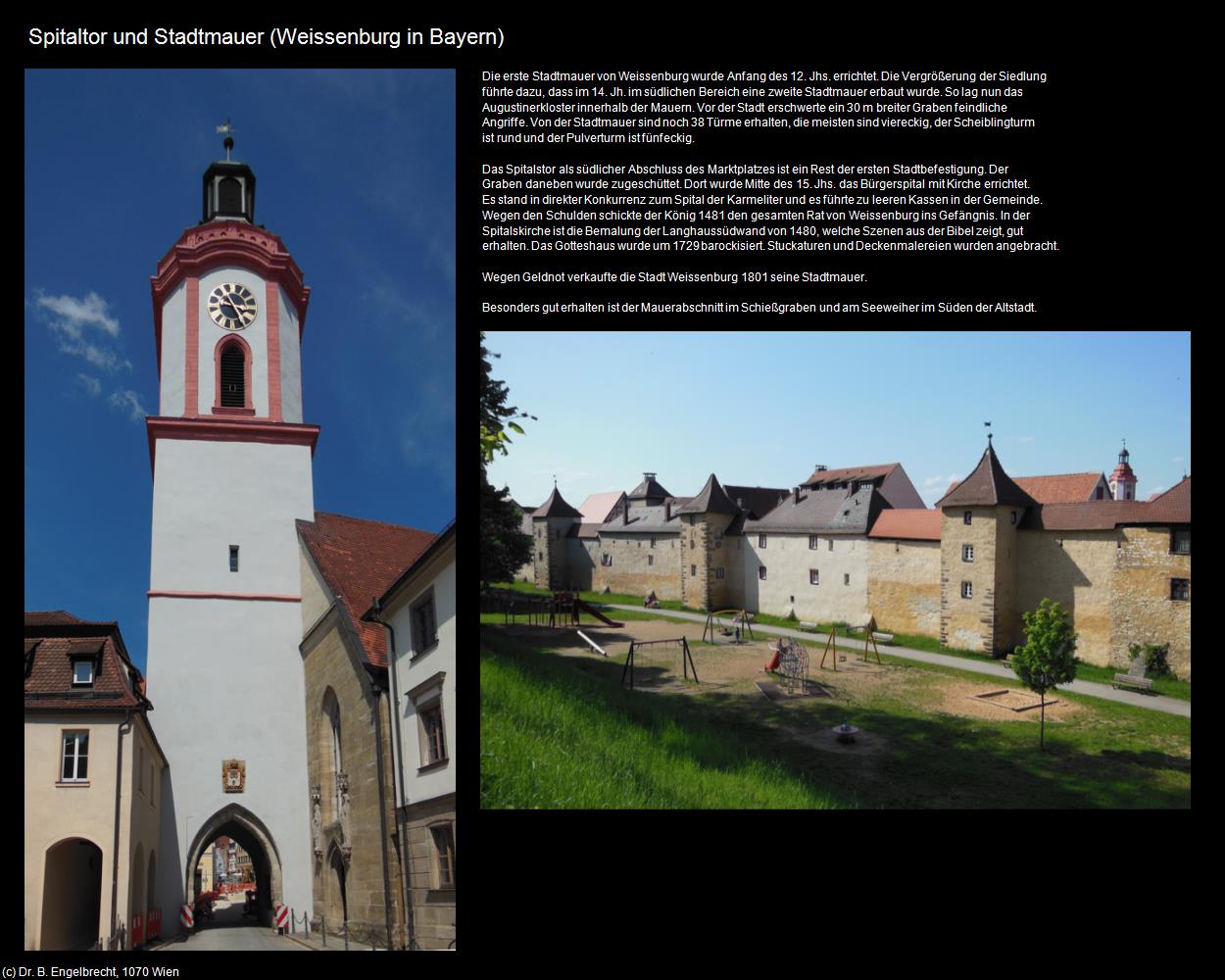 Spitaltor und Stadtmauer  (Weissenburg in Bayern) in Kulturatlas-BAYERN
