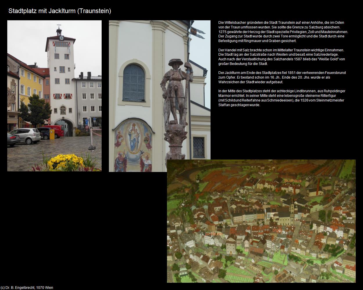 Stadtplatz mit Jacklturm (Traunstein) in Kulturatlas-BAYERN