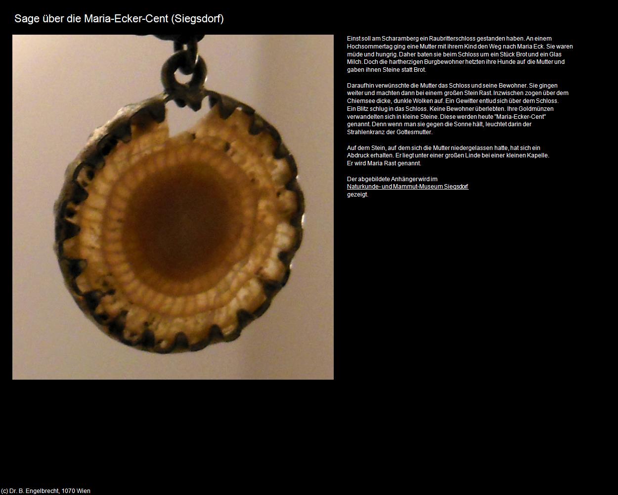 Sage über die Maria-Ecker-Cent  (Siegsdorf) in Kulturatlas-BAYERN(c)B.Engelbrecht