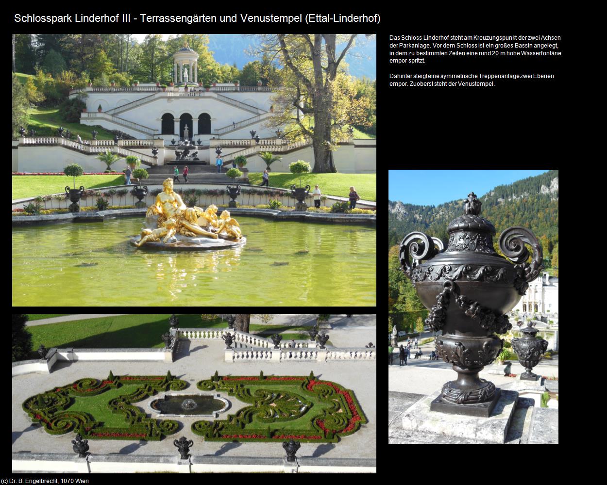 Terrassengärten und Venustempel (Linderhof) (Ettal-Linderhof ) in Kulturatlas-BAYERN