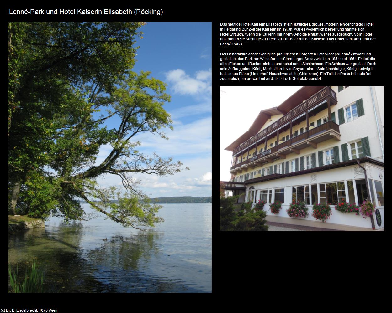 Park Feldafing und Hotel Kaiserin Elisabeth (Feldafing) in Kulturatlas-BAYERN