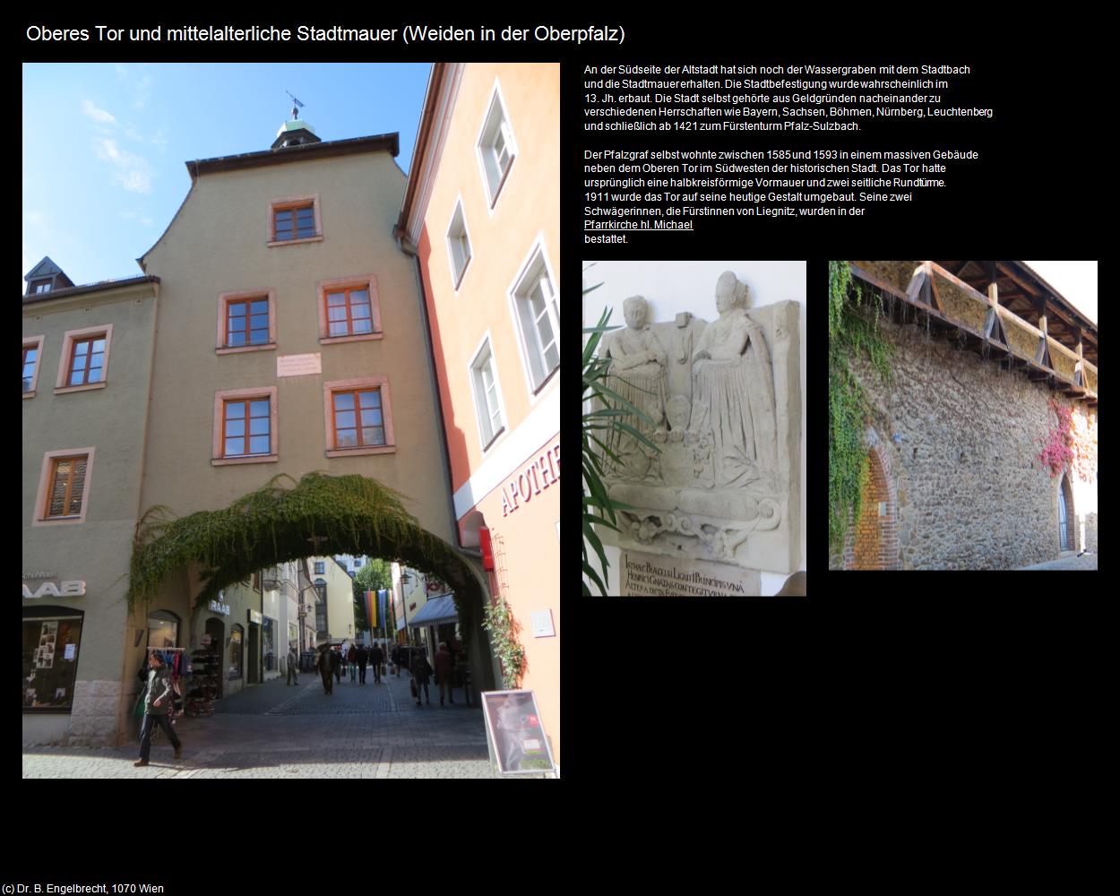 Oberes Tor und mittelalterliche Stadtmauer  (Weiden in der Oberpfalz) in Kulturatlas-BAYERN(c)B.Engelbrecht