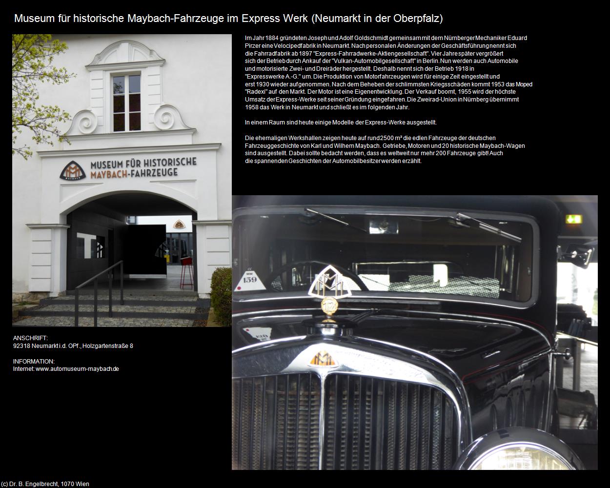 Museum für historische Maybach-Fahrzeuge in Express Werk (Neumarkt in der Oberpfalz) in Kulturatlas-BAYERN