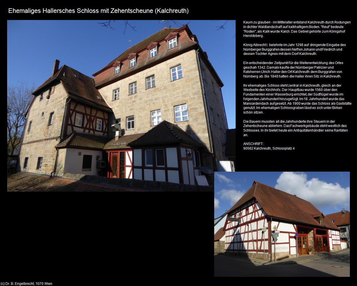 Ehem. Hallersche Schloss mit Zehentscheune (Kalchreuth) in Kulturatlas-BAYERN