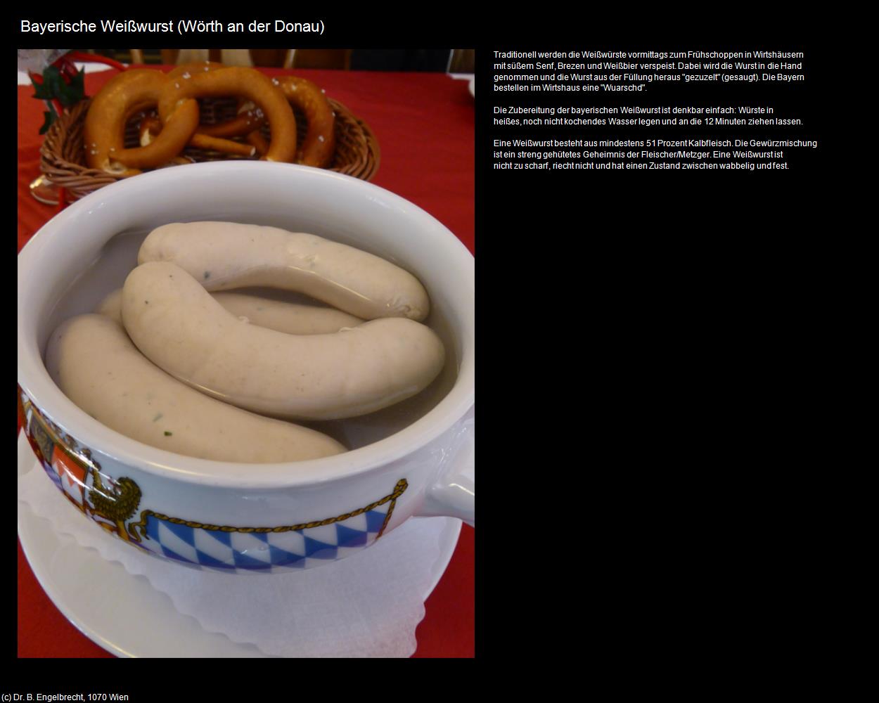 Bayerische Weißwurst  (Wörth an der Donau) in Kulturatlas-BAYERN