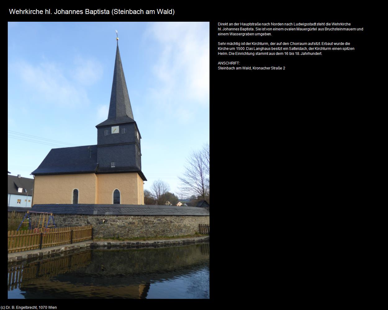 Wehrkirche hl. Johannes Baptista  (Steinbach am Walde) in Kulturatlas-BAYERN