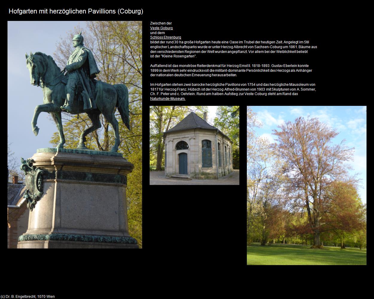 Hofgarten mit herzöglichen Pavillions (Coburg) in Kulturatlas-BAYERN(c)B.Engelbrecht