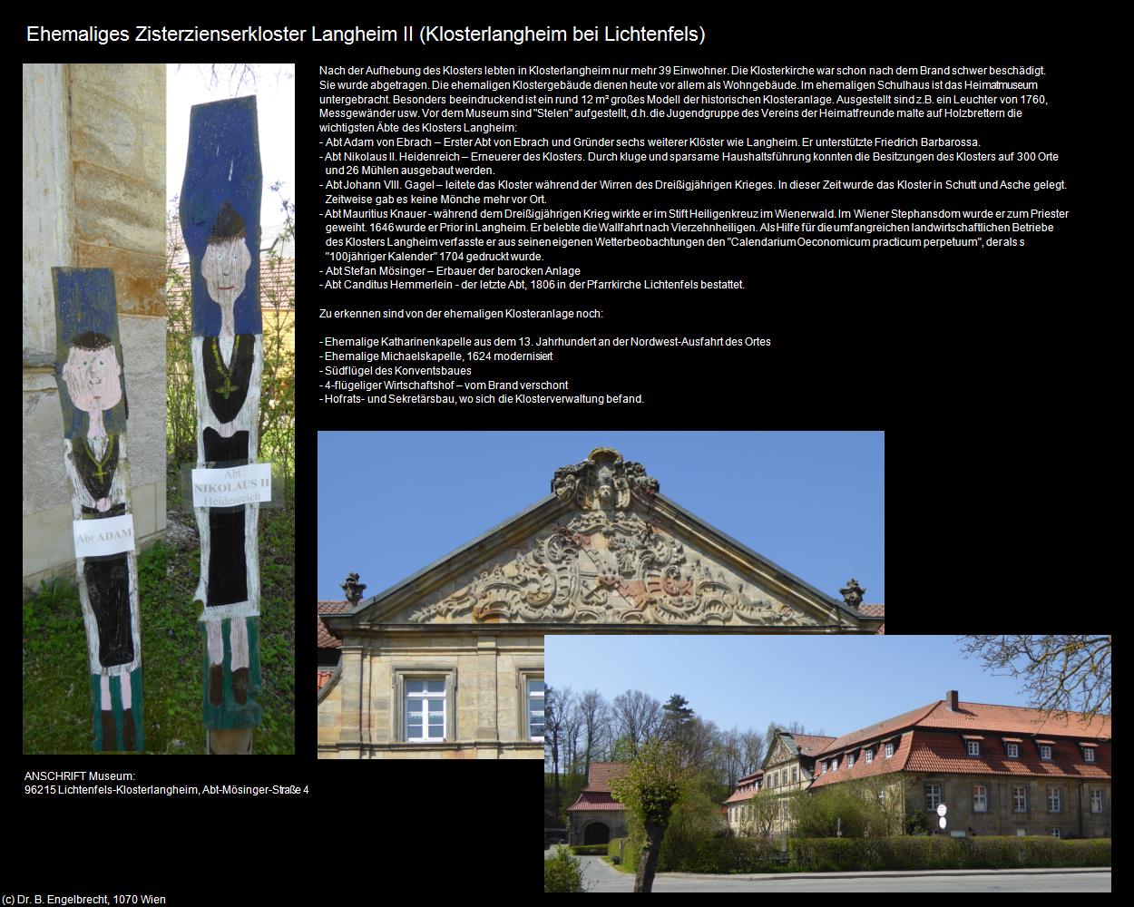 Ehem. Zisterzienserkloster Langheim II (Klosterlangheim bei Lichtenfels) in Kulturatlas-BAYERN