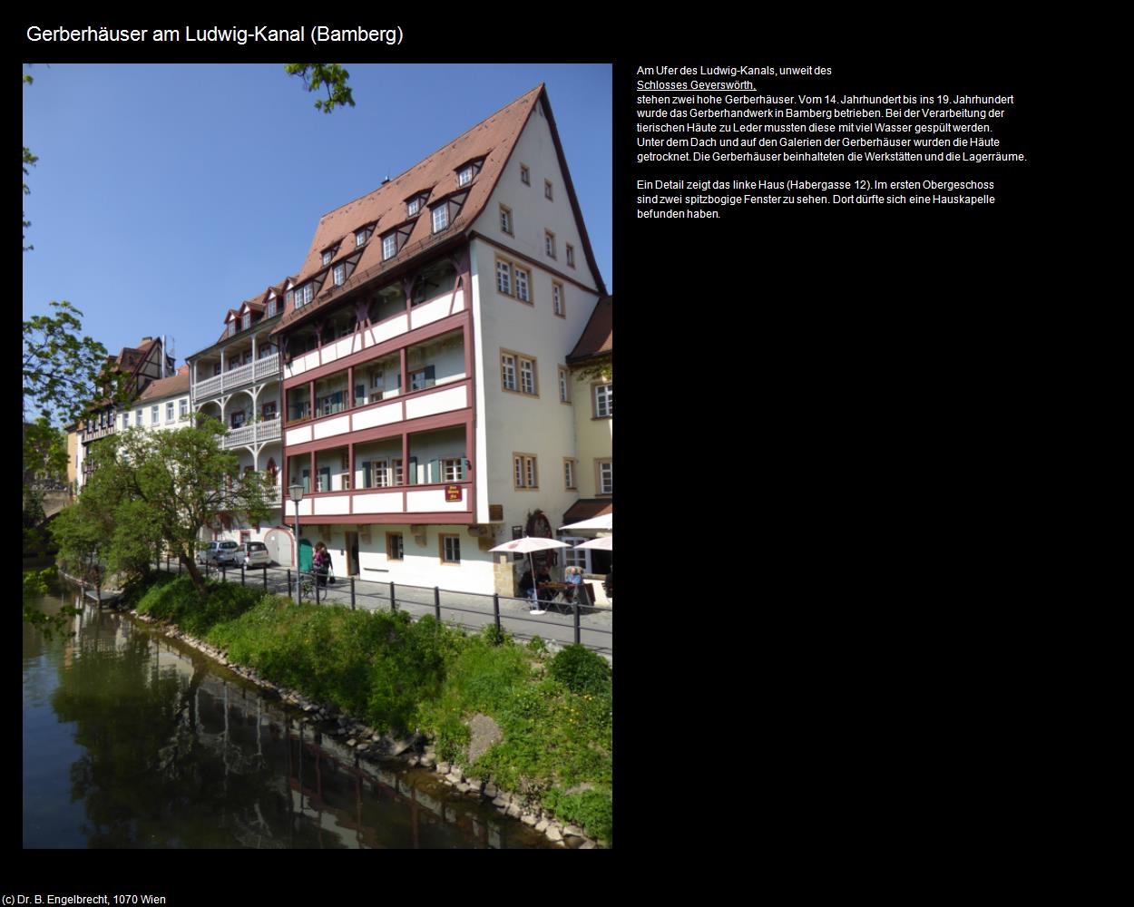 Gerberhäuser am Ludwig-Kanal (Bamberg) in Kulturatlas-BAYERN(c)B.Engelbrecht