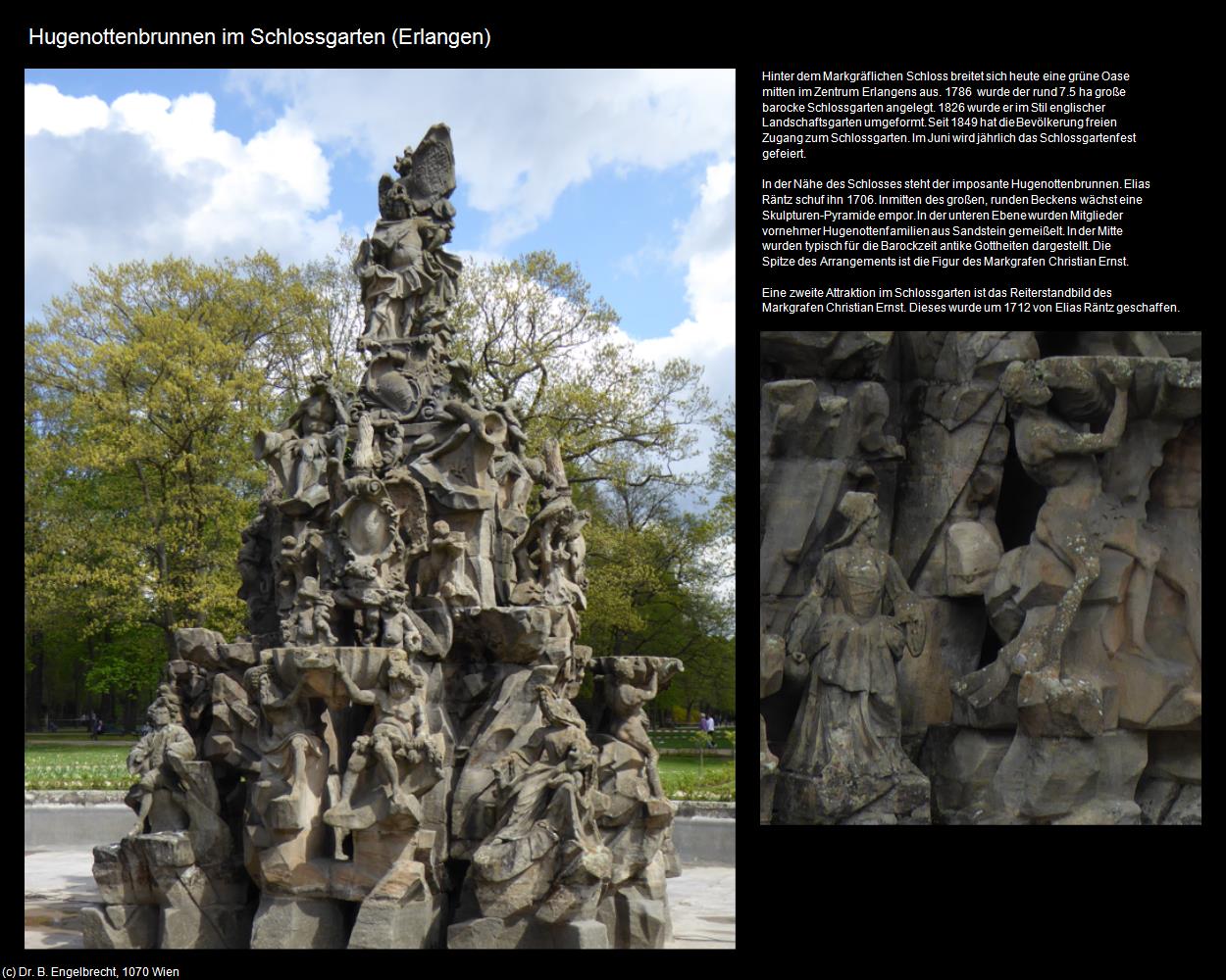 Hugenottenbrunnen im Schlossgarten (Erlangen) in Kulturatlas-BAYERN