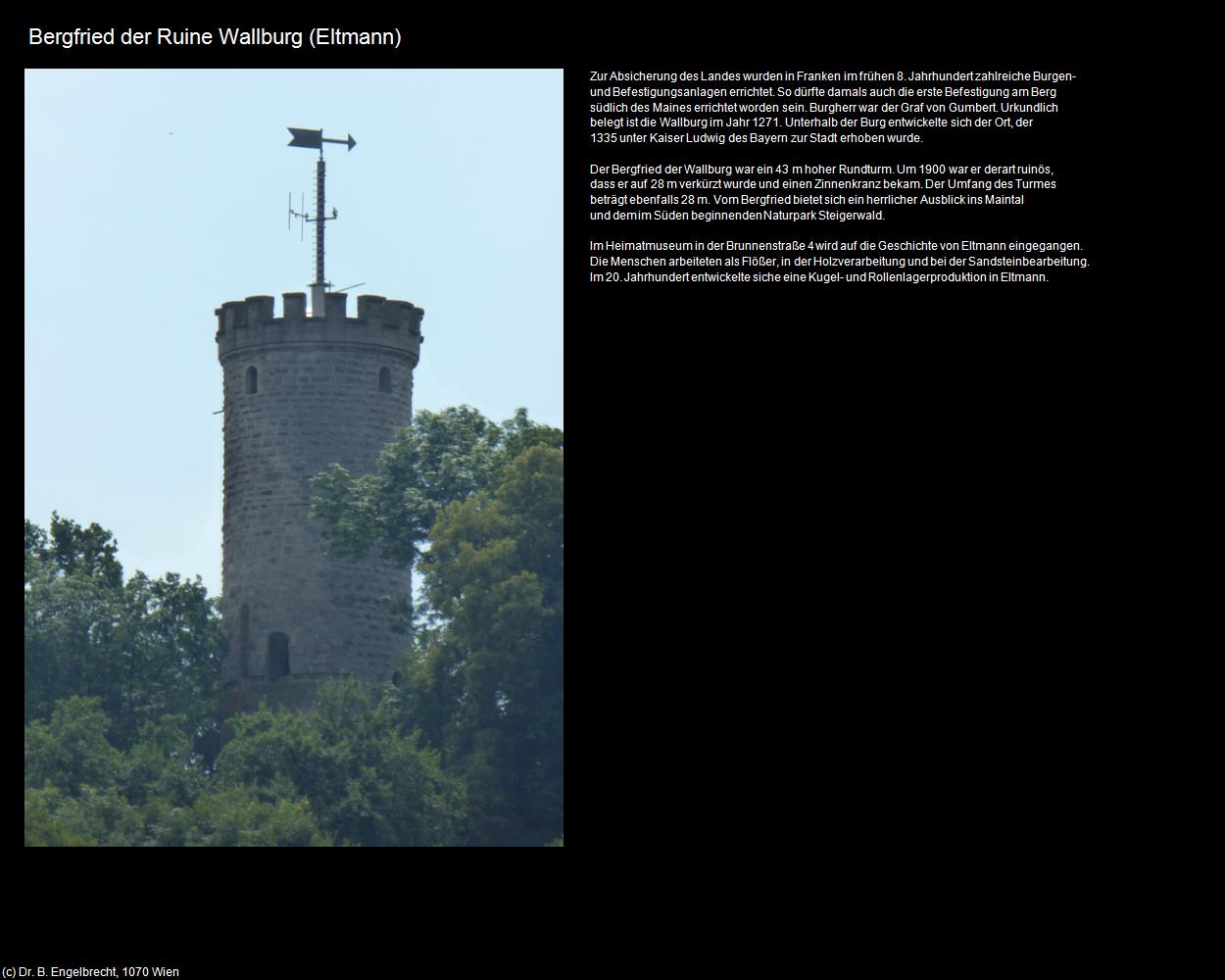 Bergfried der Ruine Wallburg (Eltmann) in Kulturatlas-BAYERN