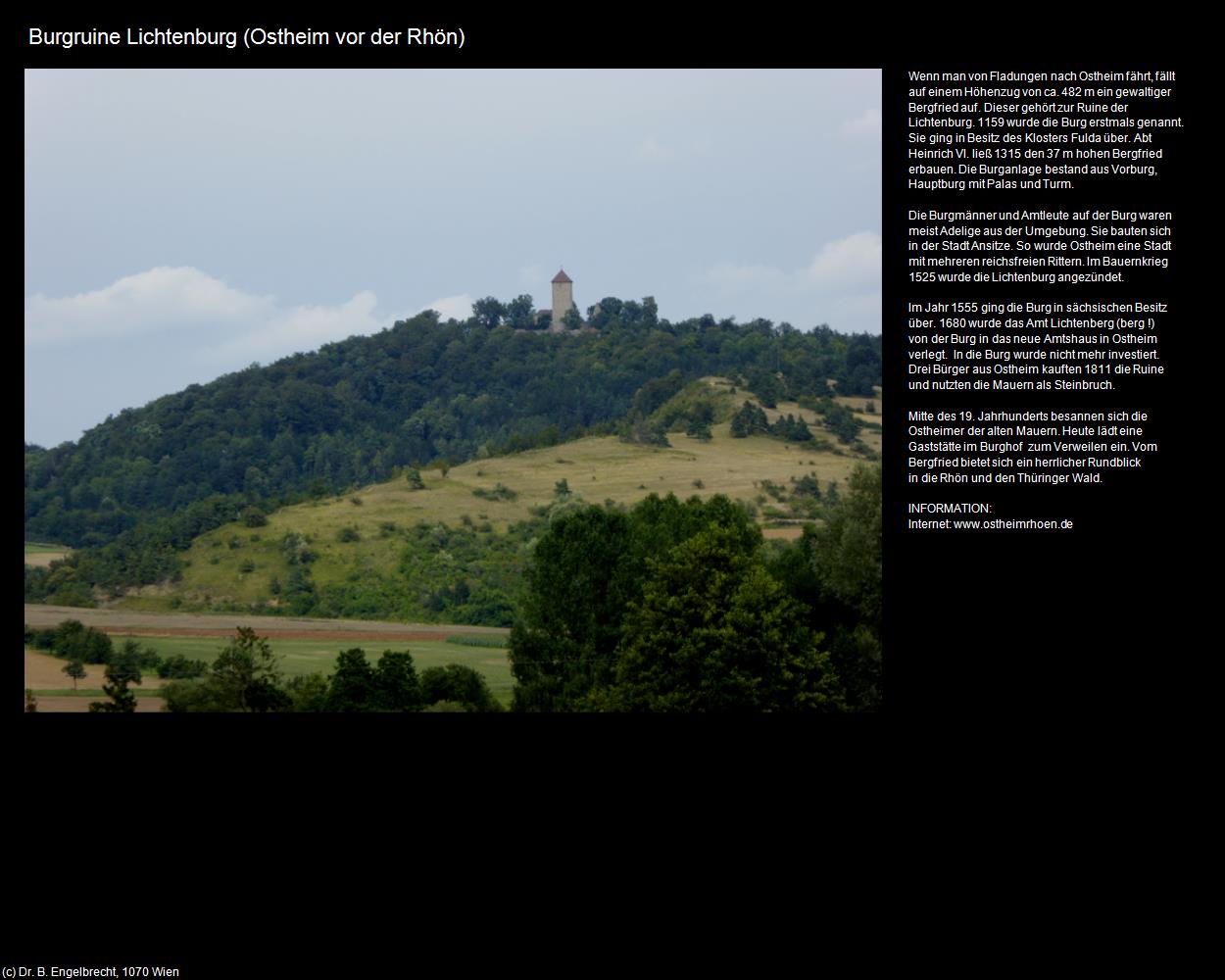 Burgruine Lichtenburg  (Ostheim vor der Rhön) in Kulturatlas-BAYERN