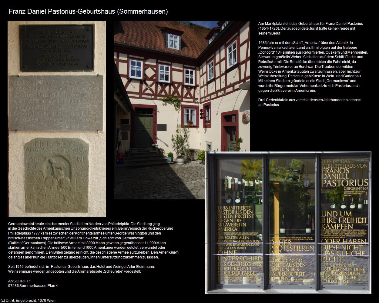 Franz Daniel Pastorius-Geburtshaus (Sommerhausen) in Kulturatlas-BAYERN