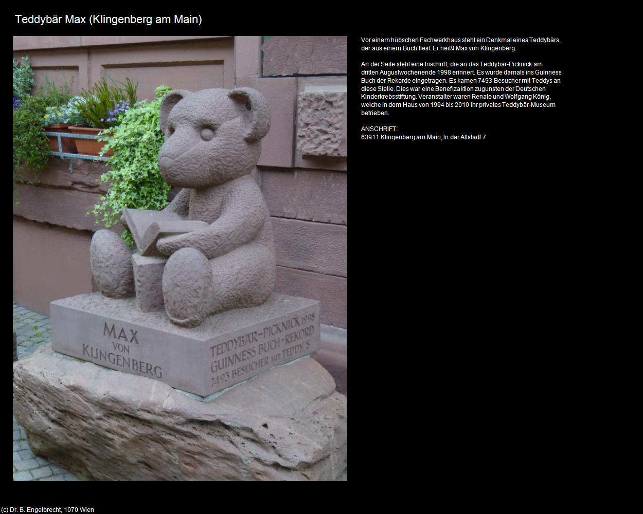 Teddybär Max  (Klingenberg am Main) in Kulturatlas-BAYERN