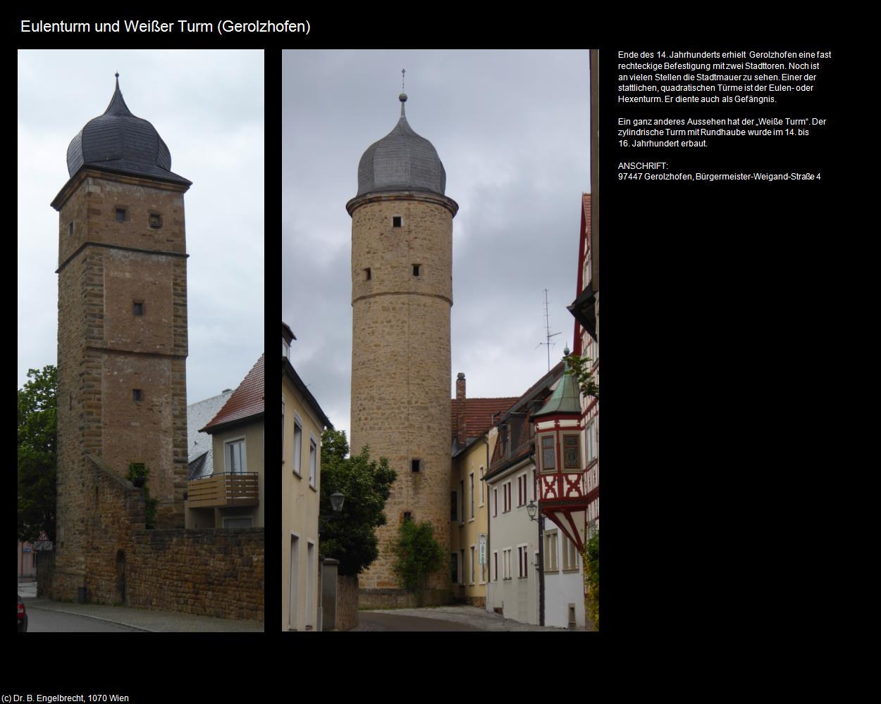 Eulenturm und Weißer Turm (Gerolzhofen)  (Gerolzhofen) in Kulturatlas-BAYERN