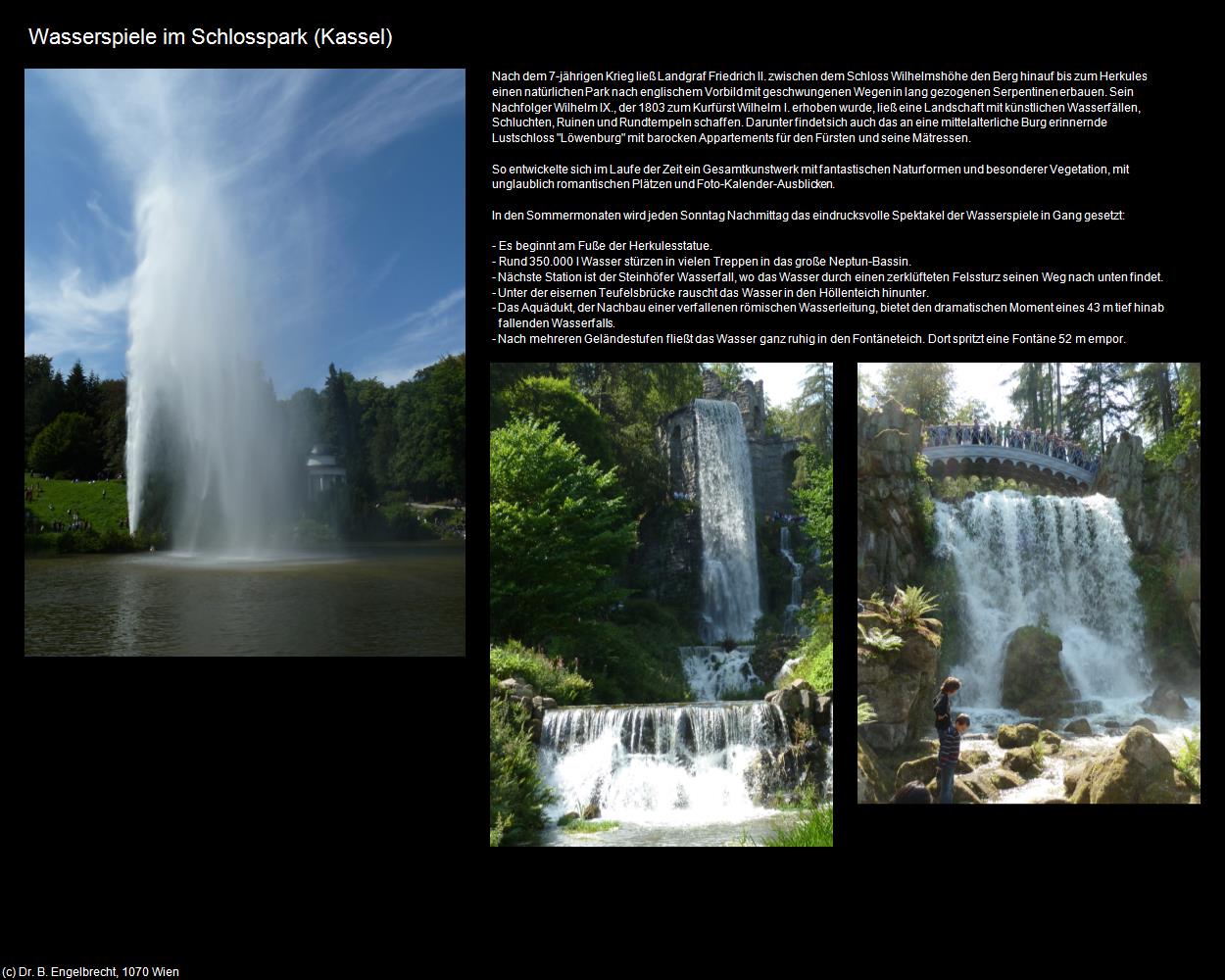 Wasserspiele im Schlosspark (Kassel) in Kulturatlas-HESSEN