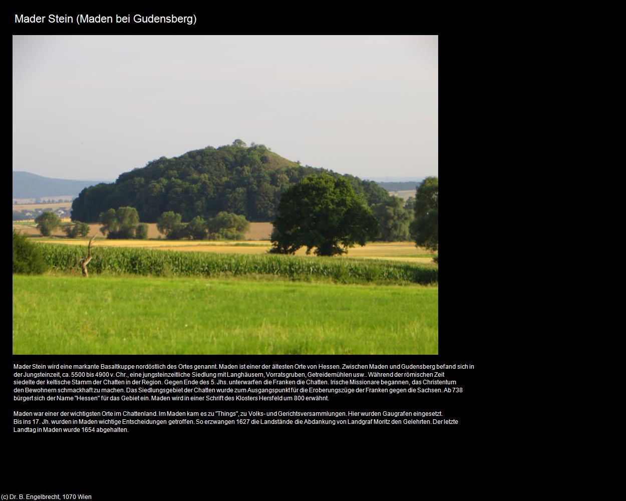 Mader Stein (Maden bei Gudensberg ) in Kulturatlas-HESSEN