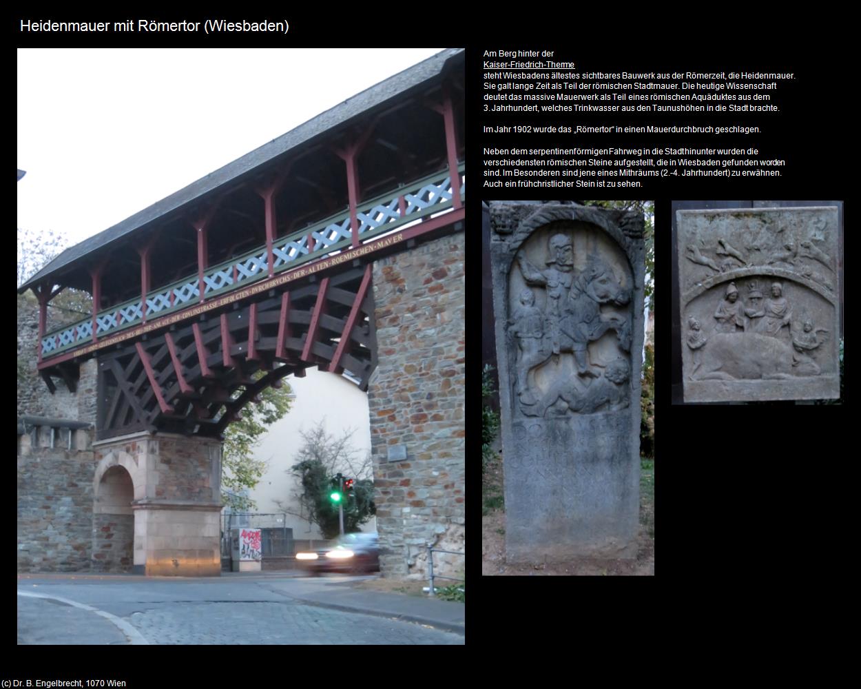 Heidenmauer mit Römertor (Wiesbaden) in Kulturatlas-HESSEN(c)B.Engelbrecht