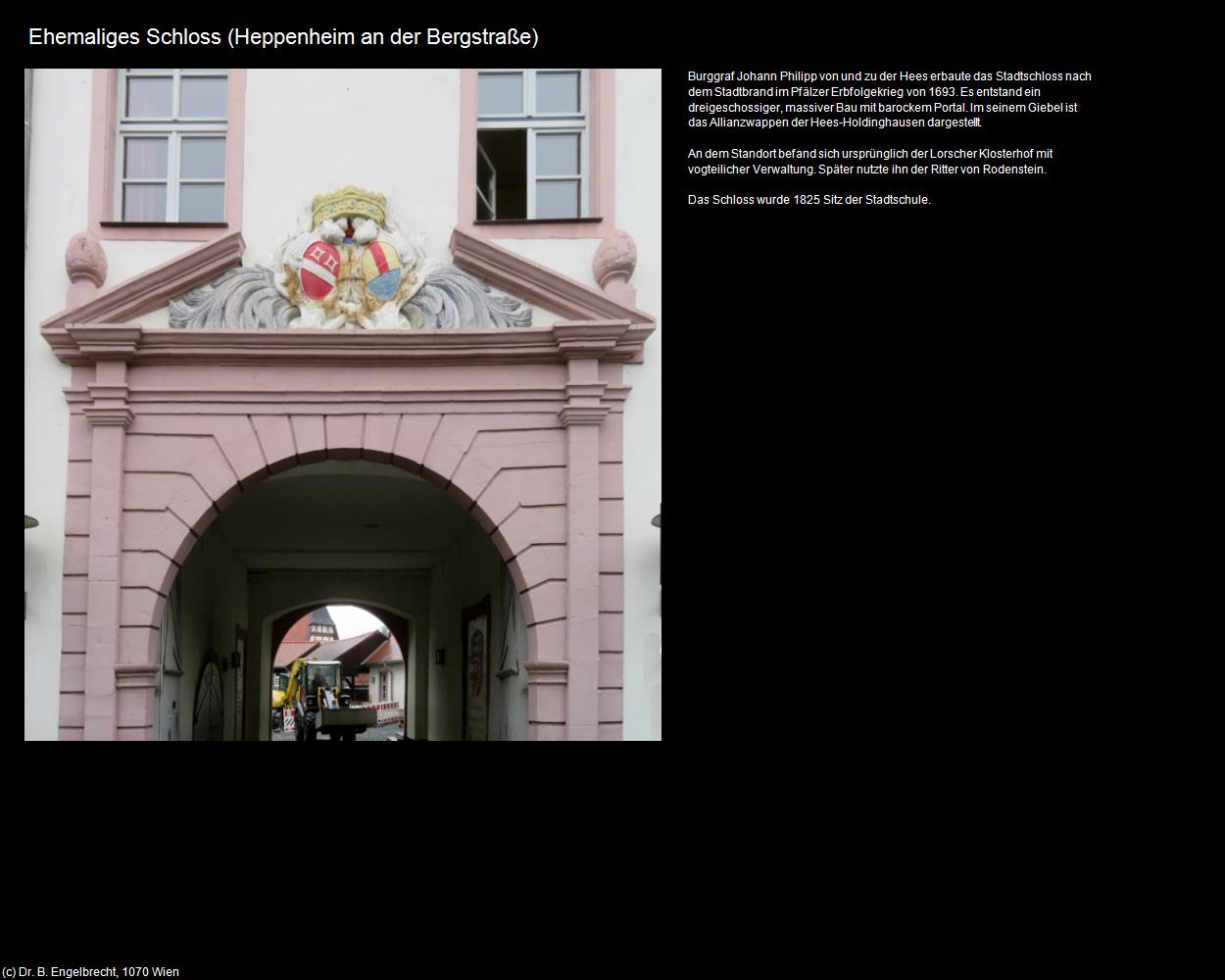 Ehem. Schloss (Heppenheim an der Bergstraße) in Kulturatlas-HESSEN