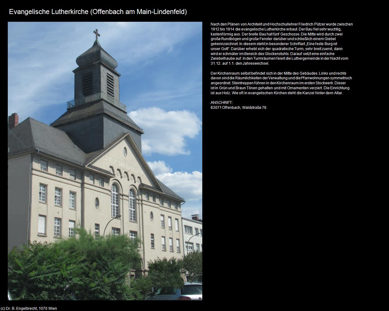 Evang. Lutherkirche (Lindenfeld)  (Offenbach am Main) in Kulturatlas-HESSEN