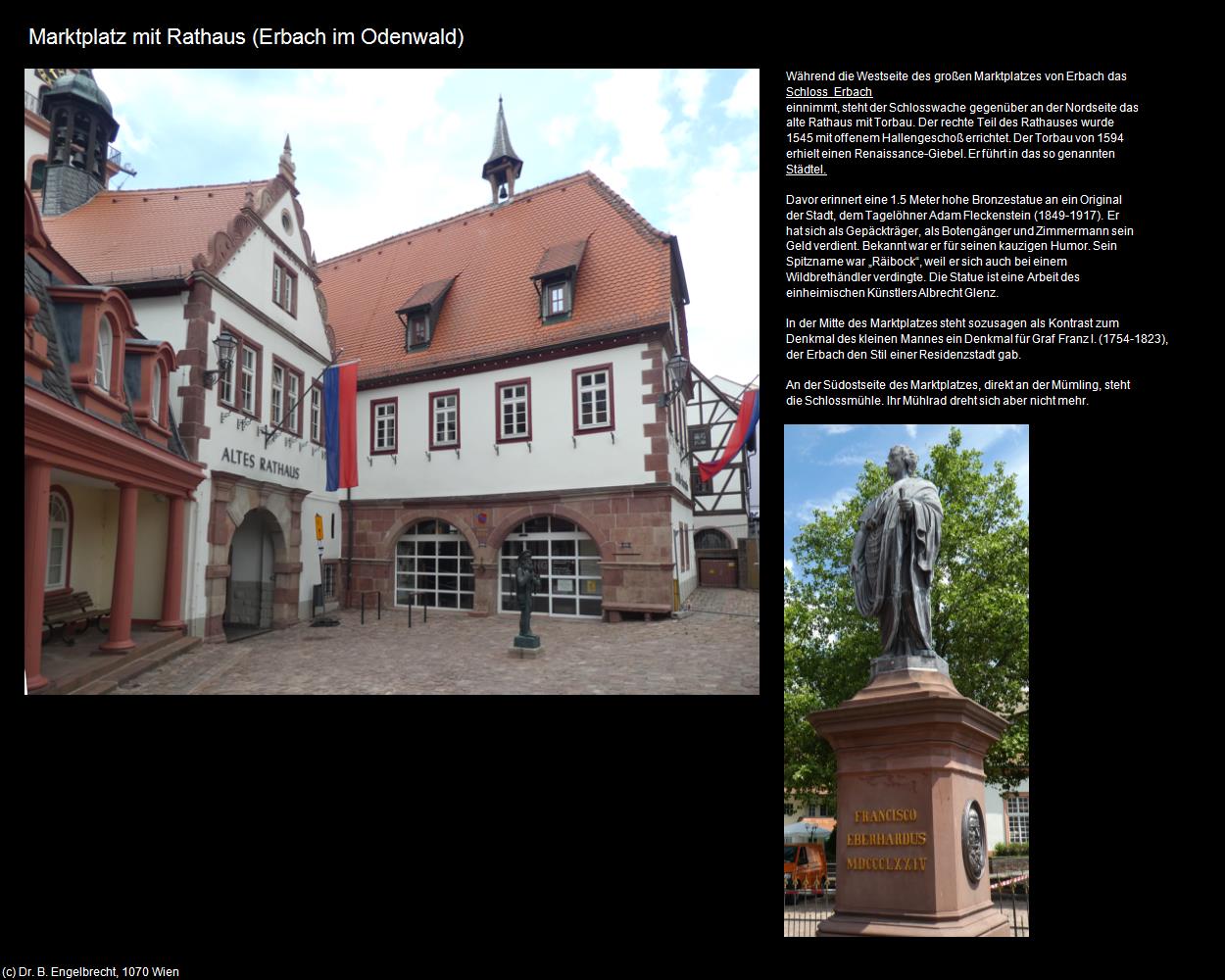 Marktplatz mit Rathaus (Erbach im Odenwald) in Kulturatlas-HESSEN(c)B.Engelbrecht