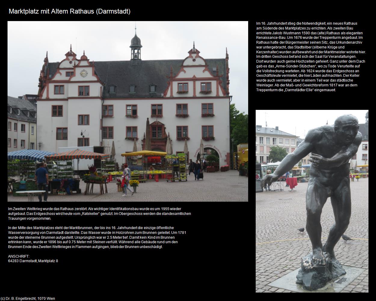 Marktplatz mit Altem Rathaus (Darmstadt) in Kulturatlas-HESSEN