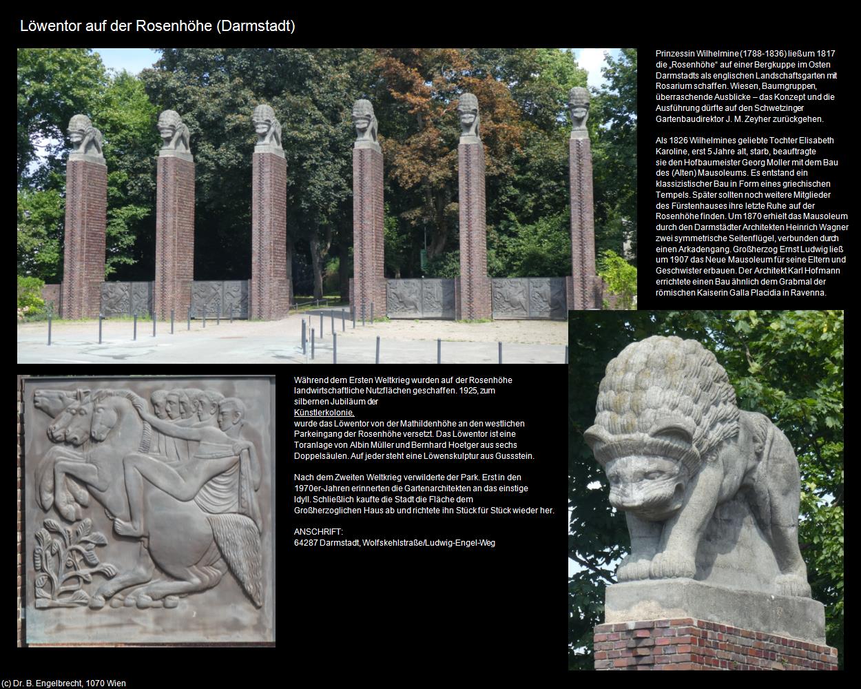 Löwentor auf der Rosenhöhe (Darmstadt) in Kulturatlas-HESSEN(c)B.Engelbrecht