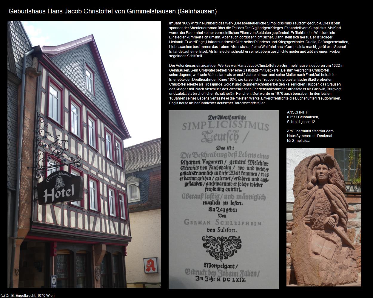 Geburtshaus H.J. Christoffel von Grimmelshausen (Gelnhausen) in Kulturatlas-HESSEN