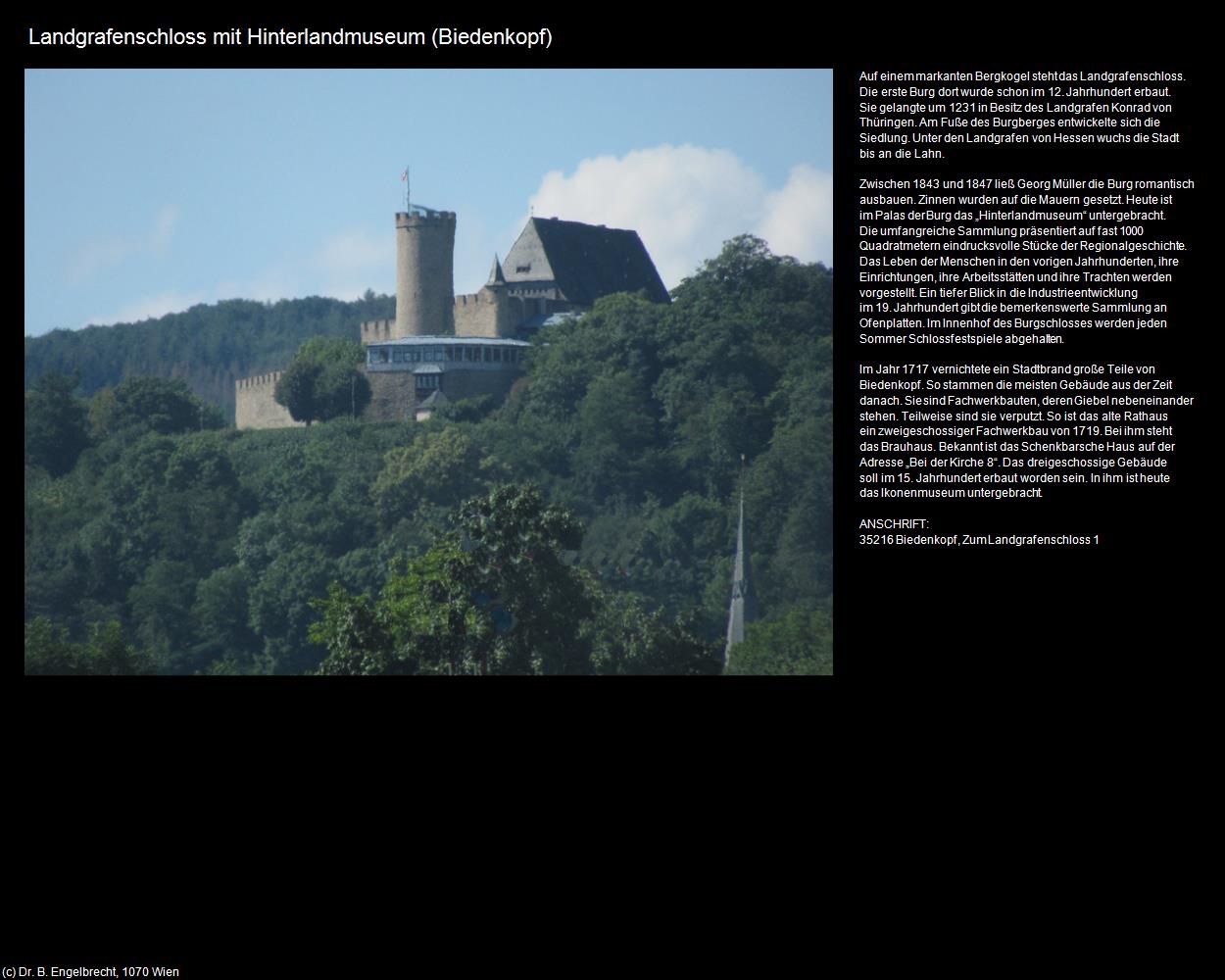 Landgrafenschloss mit Hinterlandmuseum (Biedenkopf) in Kulturatlas-HESSEN