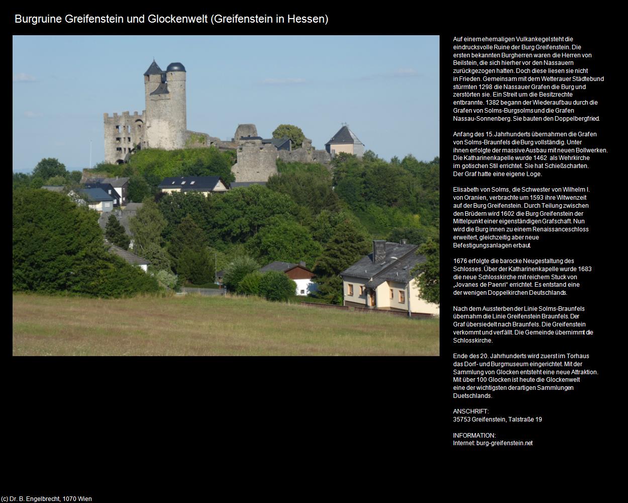 Burgruine Greifenstein und Glockenwelt (Greifenstein in Hessen) in Kulturatlas-HESSEN
