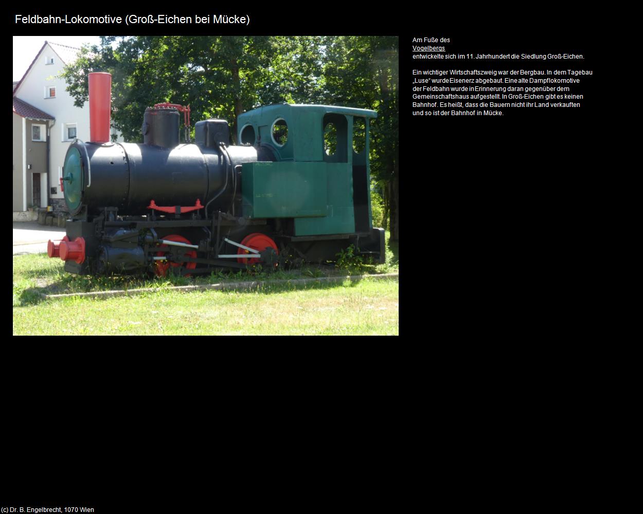 Feldbahn-Lokomotive (Groß-Eichen)  (Mücke) in Kulturatlas-HESSEN(c)B.Engelbrecht