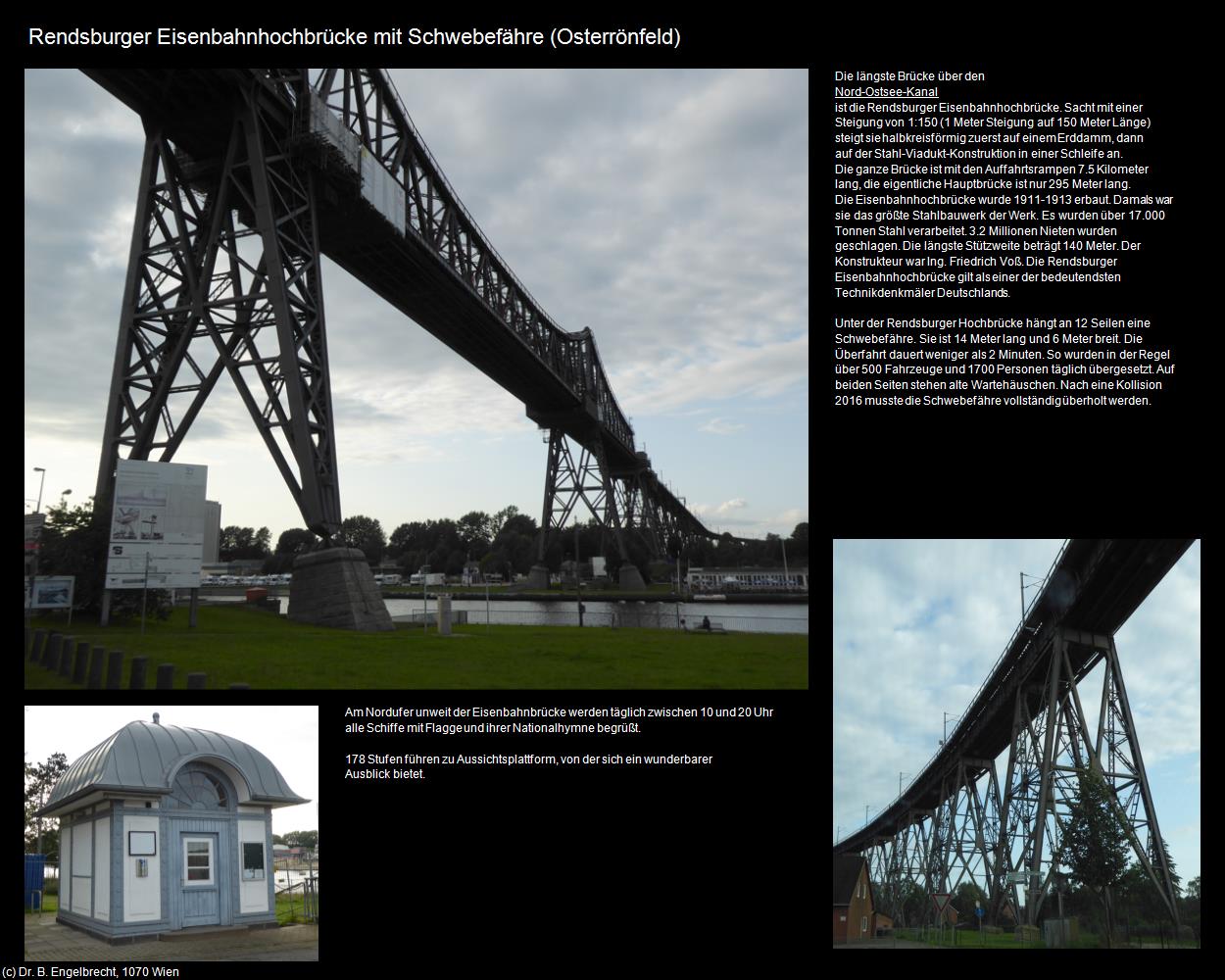 Rendsburger Eisenbahnhochbrücke mit Schwebefähre (Osterrönfeld (DEU-SH)) in Kulturatlas-NORDDEUTSCHLAND(c)B.Engelbrecht