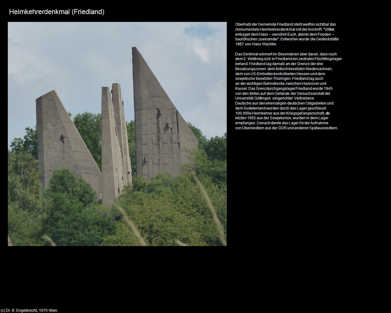 Heimkehrerdenkmal (Friedland) in Kulturatlas-NIEDERSACHSEN