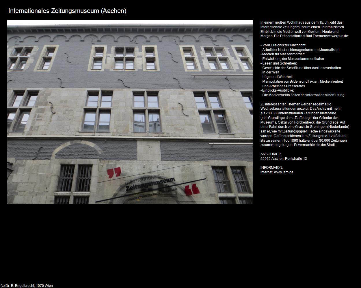 Zeitungsmuseum (Aachen (DEU-NW)) in Kulturatlas-NORDRHEIN-WESTFALEN