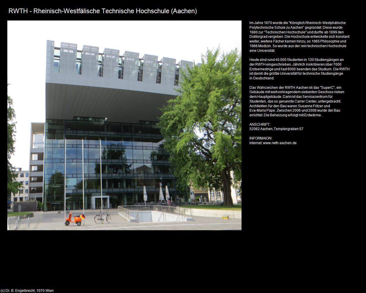 RWTH (Aachen (DEU-NW)) in Kulturatlas-NORDRHEIN-WESTFALEN